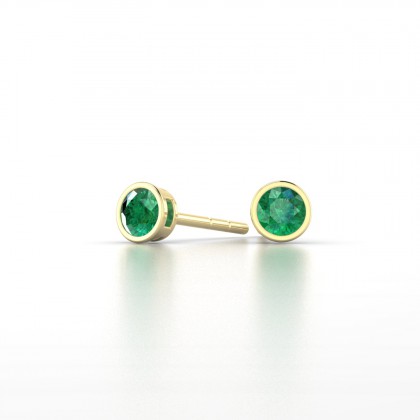Agatha Boucles d'oreilles Emeraude en Or jaune 18k