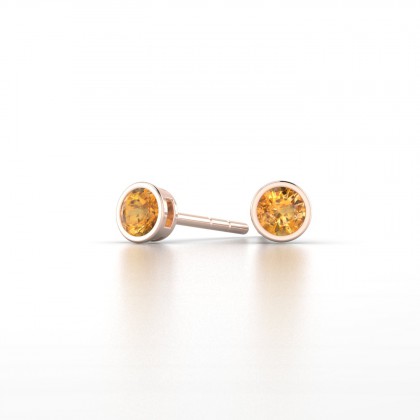 Agatha Boucles d'oreilles Citrine en Or rose 18k