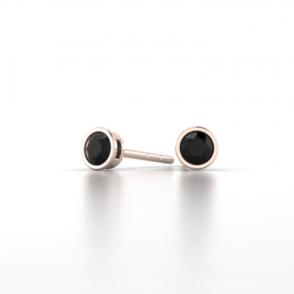 Agatha Boucles d'oreilles Diamant noir en Or rose 18k