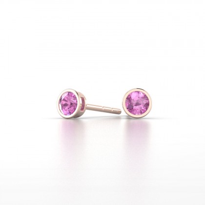 Agatha Boucles d'oreilles Saphir rose en Or rose 18k
