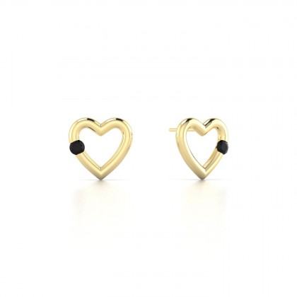 Amore Boucles d'oreilles Diamant noir en Or jaune 18k