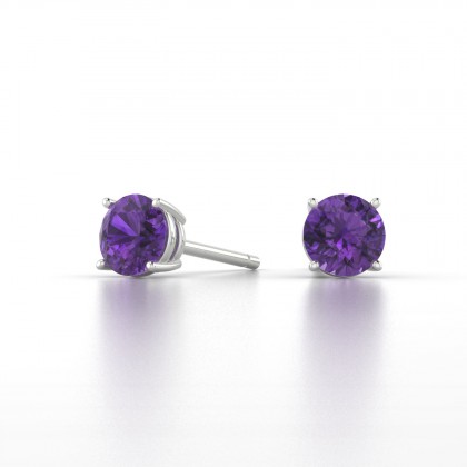 Annaëlle Boucles d'oreilles Améthyste en Argent 925