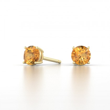 Annaëlle Boucles d'oreilles Citrine en Or jaune 18k