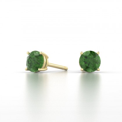 Annaëlle Boucles d'oreilles Tourmaline en Or jaune 18k