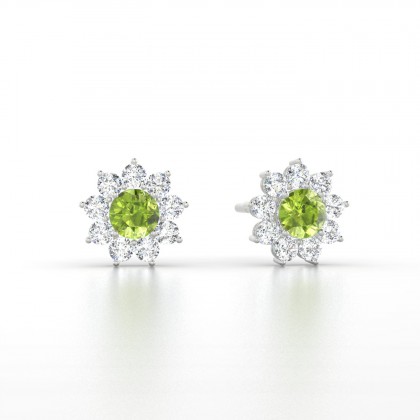 Arizona Boucles d'oreilles Péridot en Argent 925