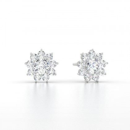 Arizona Boucles d'oreilles Diamant 0,47 carat en Or blanc 18k