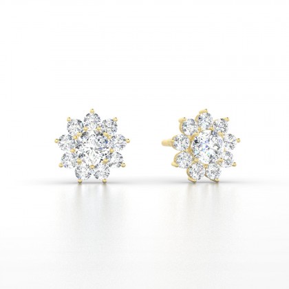 Arizona Boucles d'oreilles Diamant 0,47 carat en Or jaune 18k
