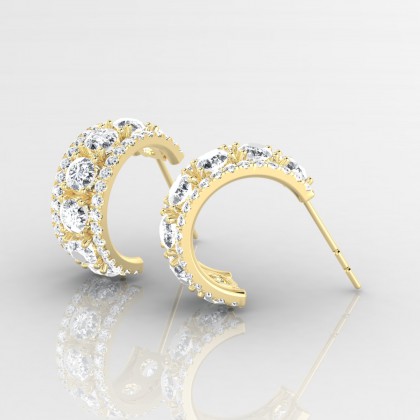 Barbarina Boucles d'oreilles Diamant en Or jaune 18k