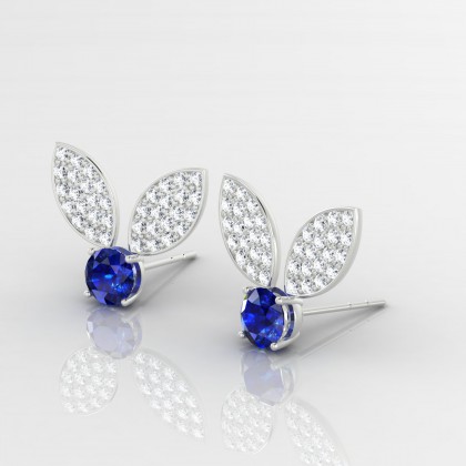 Bunny Boucles d'oreilles Saphir en Argent 925