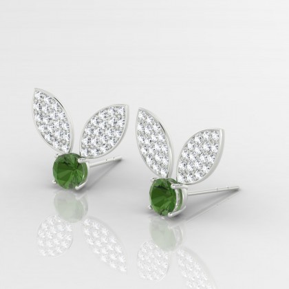 Bunny Boucles d'oreilles Tourmaline en Argent 925