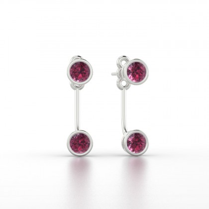 Calliope Boucles d'oreilles Grenat en Argent 925