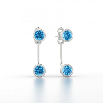 Calliope Boucles d'oreilles Topaze en Argent 925