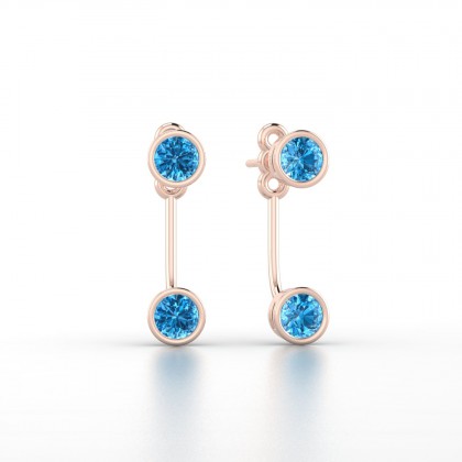 Calliope Boucles d'oreilles Topaze en Or rose 18k