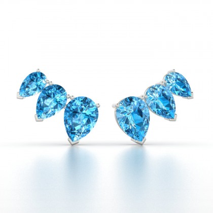 Calypso Boucles d'oreilles Topaze en Argent 925