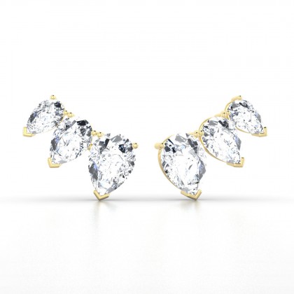 Calypso Boucles d'oreilles Diamant en Or jaune 18k