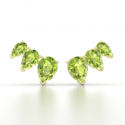 Calypso Boucles d'oreilles Péridot en Or jaune 18k