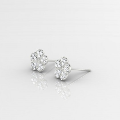 Capucine Boucles d'oreilles Diamant en Argent 925