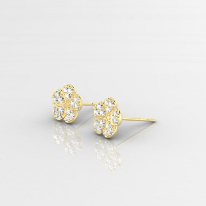 Capucine Boucles d'oreilles Diamant en Or jaune 18k