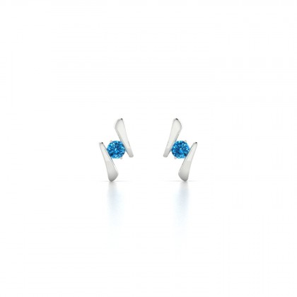 Catalina Boucles d'oreilles Topaze en Or blanc 18k