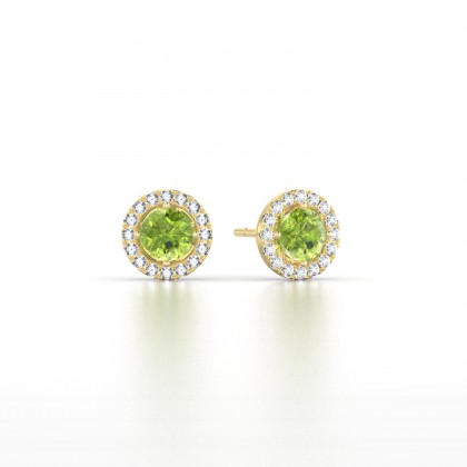 Cléa Boucles d'oreilles Péridot en Or jaune 18k