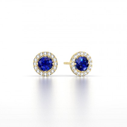 Cléa Boucles d'oreilles Saphir en Or jaune 18k