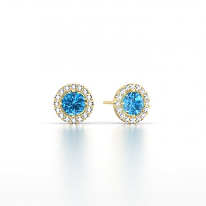 Cléa Boucles d'oreilles Topaze en Or jaune 18k