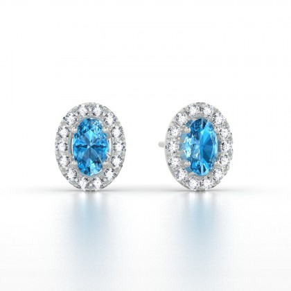 Clothilde Puce Boucles d'oreilles Topaze en Argent 925