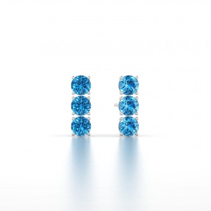 Clymène Boucles d'oreilles Topaze en Argent 925