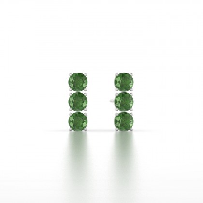 Clymène Boucles d'oreilles Tourmaline en Or blanc 18k - 0