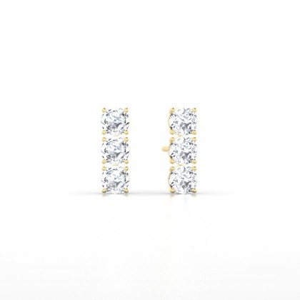 Clymène Boucles d'oreilles Diamant en Or jaune 18k