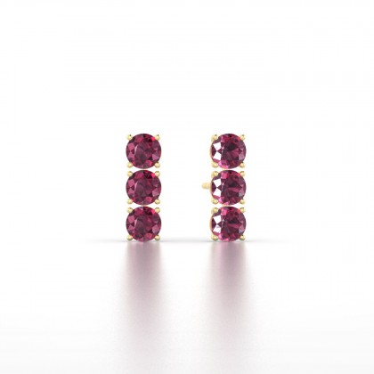 Clymène Boucles d'oreilles Grenat en Or jaune 18k - 0