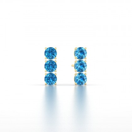 Clymène Boucles d'oreilles Topaze en Or jaune 18k