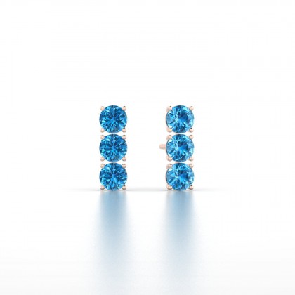 Clymène Boucles d'oreilles Topaze en Or rose 18k
