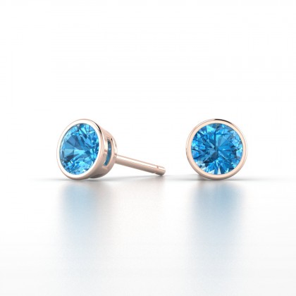 Dana Boucles d'oreilles Topaze en Or rose 18k