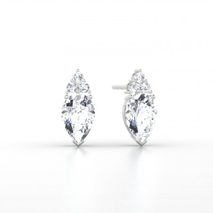 Divine Boucles d'oreilles Diamant 0,90 carat en Argent 925