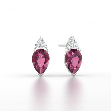 Divine Boucles d'oreilles Grenat en Argent 925