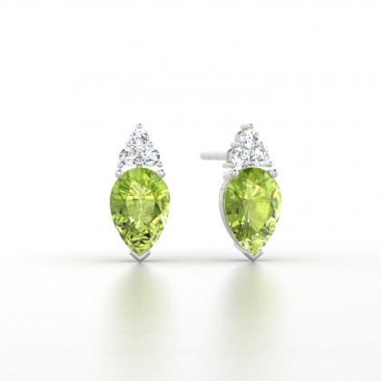 Divine Boucles d'oreilles Péridot en Argent 925