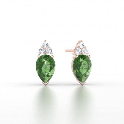 Divine Boucles d'oreilles Tourmaline en Or rose 18k