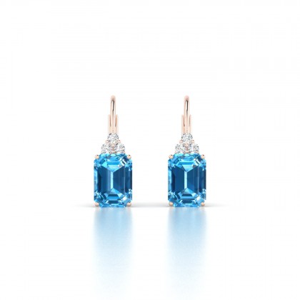 Admiration Boucles d'oreilles Topaze en Or rose 18k