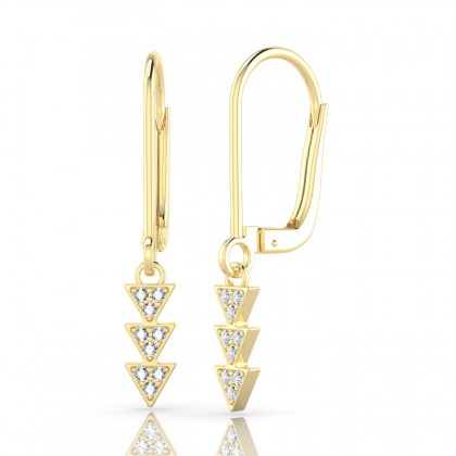 Ode Boucles d'oreilles dormeuses Diamant en Or jaune 18k