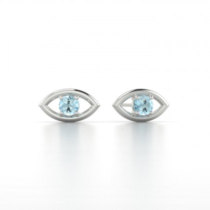 Era Boucles d'oreilles Aigue-marine en Argent 925