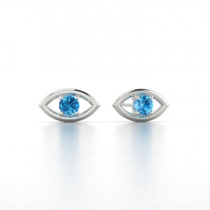 Era Boucles d'oreilles Topaze en Or blanc 18k