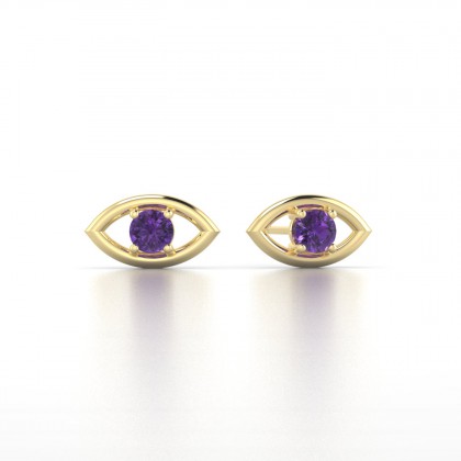 Era Boucles d'oreilles Améthyste en Or jaune 18k