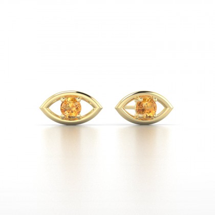 Era Boucles d'oreilles Citrine en Or jaune 18k