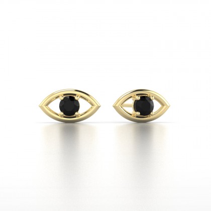 Era Boucles d'oreilles Diamant noir en Or jaune 18k