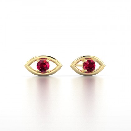 Era Boucles d'oreilles Rubis en Or jaune 18k