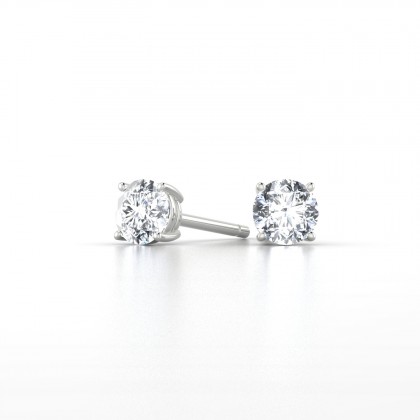 Eternel Boucles d'oreilles Diamant 0,50 carat en Or blanc 18k