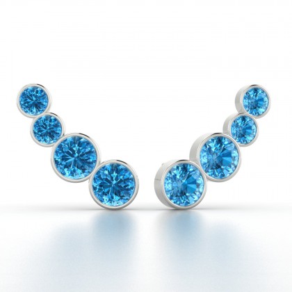 Eunice Boucles d'oreilles Topaze en Argent 925
