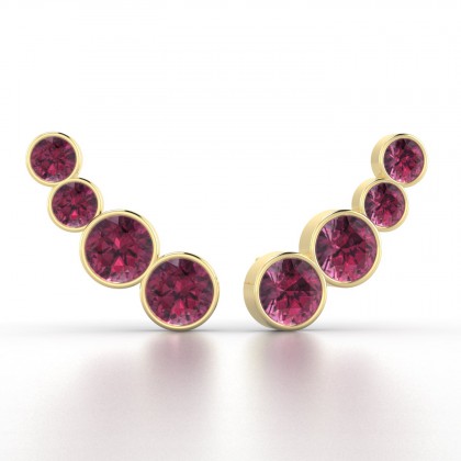 Eunice Boucles d'oreilles Grenat en Or jaune 18k
