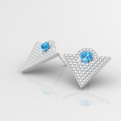 Georges Boucles d'oreilles Topaze en Argent 925